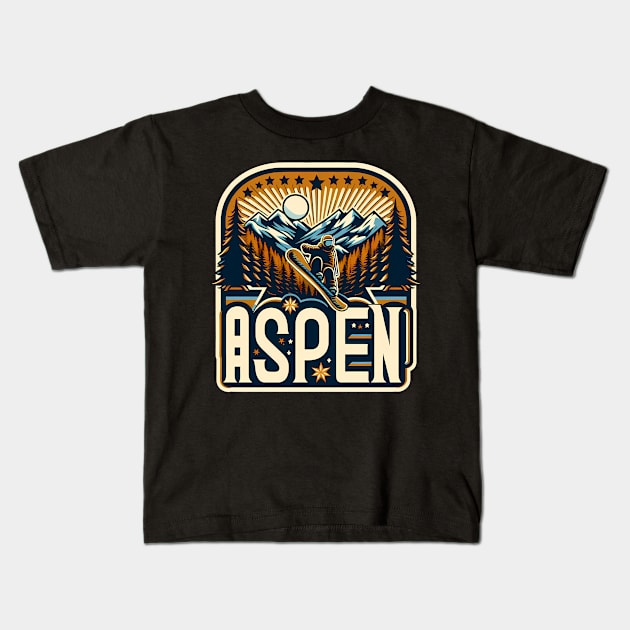 Aspen Kids T-Shirt by newozzorder